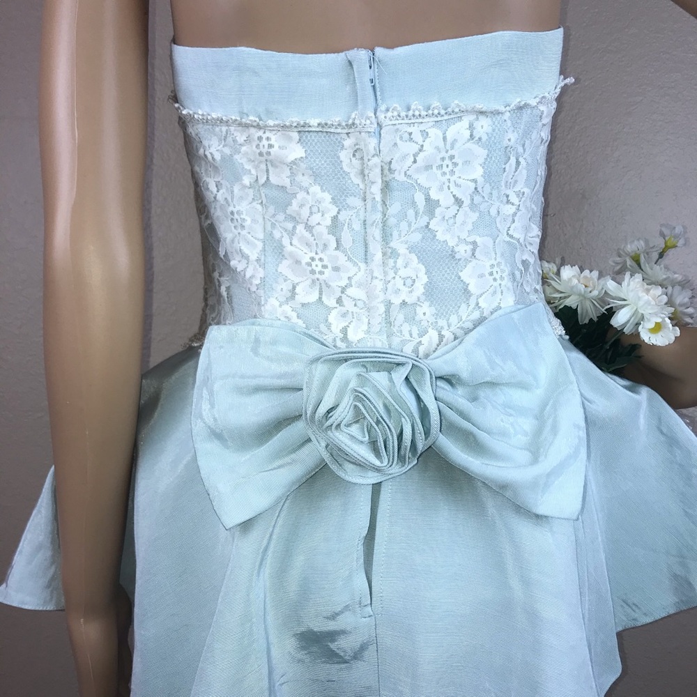 Vintage Seafoam Mint McClintoc Prom Dress - Picture 6 of 8